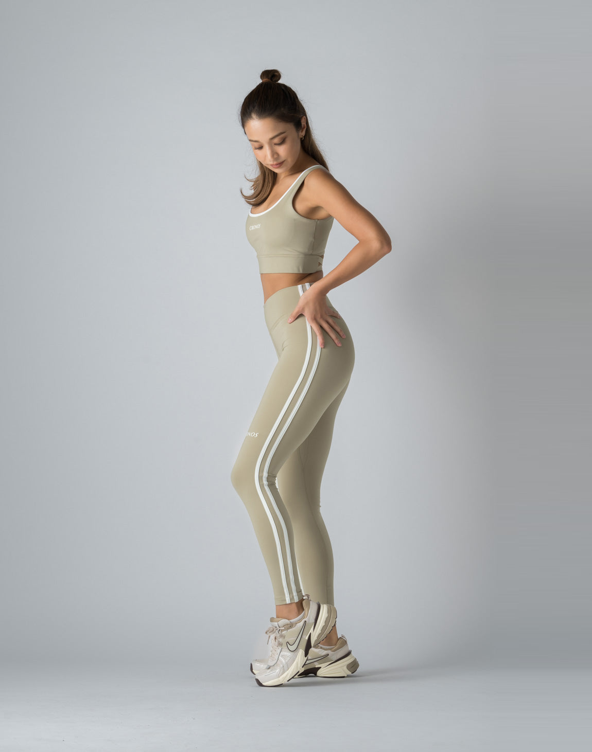 CRONOS WOMEN BACK CROSS BRA【BEIGE】