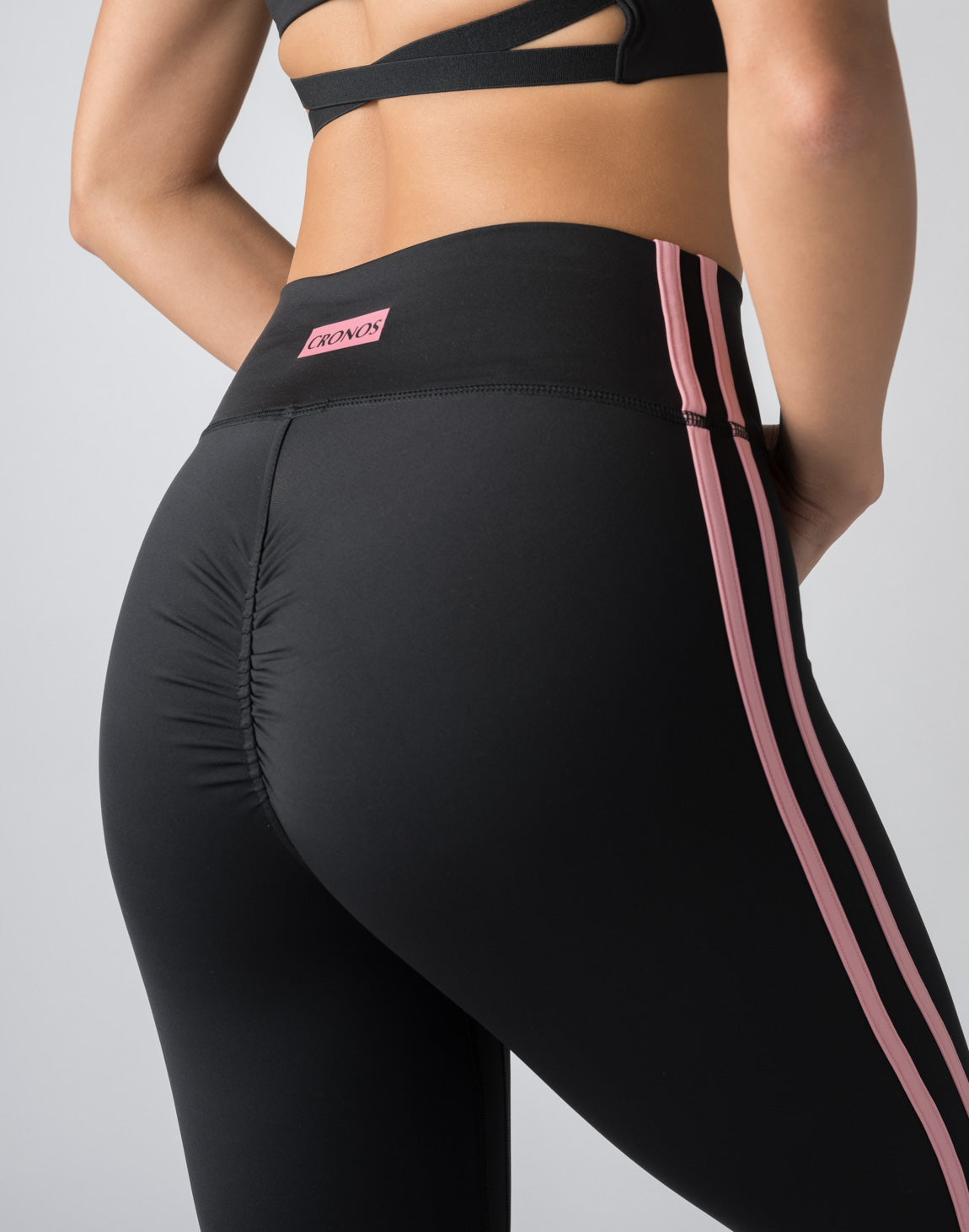 CRONOS WOMEN DOUBLE STRIPES LEGGINGS【BEIGE】 – クロノス