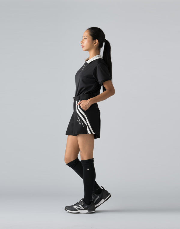 CRONOS BLACK STRIPED SHORTS【BLACK】