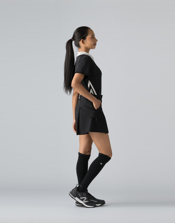 CRONOS BLACK STRIPED SHORTS【BLACK】