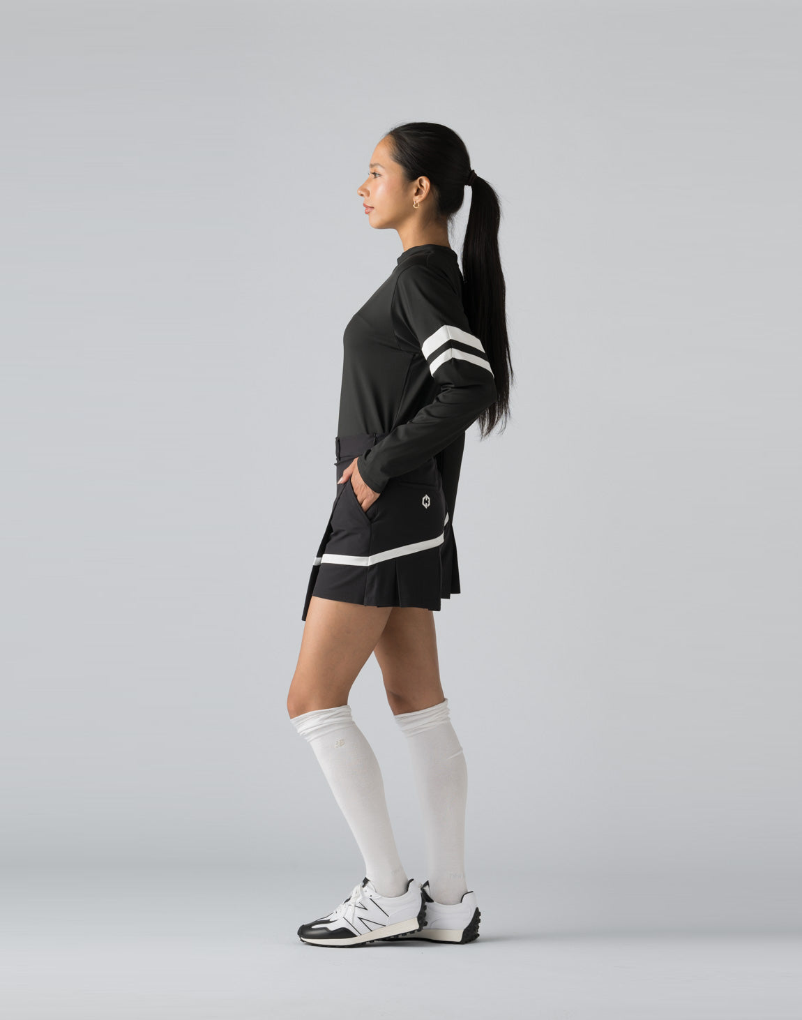 CRONOS クロノス　クロワッサンさん専用 CRONOS BLACK WRAPSKIRTED SHORTS【BLACK×WHITE】 – クロノス