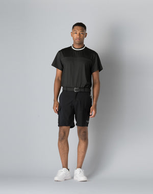 CRONOS BLACK CARGO SHORTS [BLACK]