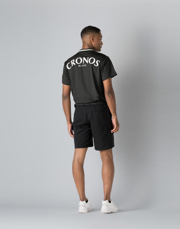 CRONOS BLACK CARGO SHORTS [BLACK]