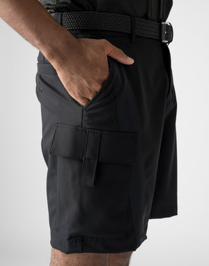 CRONOS BLACK CARGO SHORTS [BLACK]