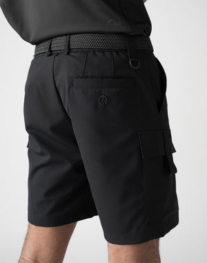 CRONOS BLACK CARGO SHORTS [BLACK]