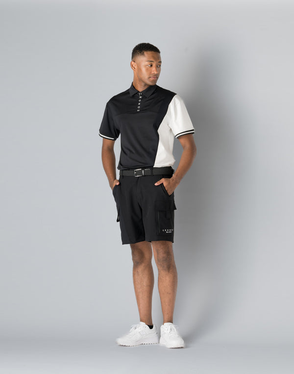 CRONOS BLACK CARGO SHORTS [BLACK]