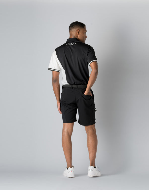 CRONOS BLACK CARGO SHORTS [BLACK]
