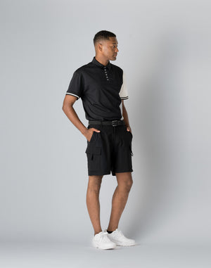 CRONOS BLACK CARGO SHORTS [BLACK]