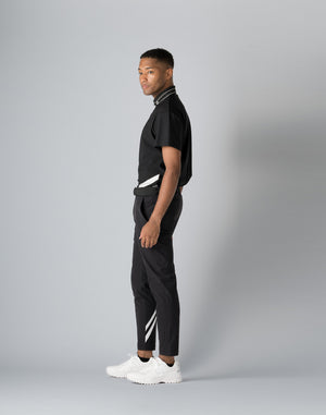 CRONOS BLACK STRIPED POLO SHIRT【BLACK】