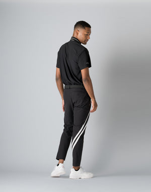CRONOS BLACK STRIPED POLO SHIRT【BLACK】