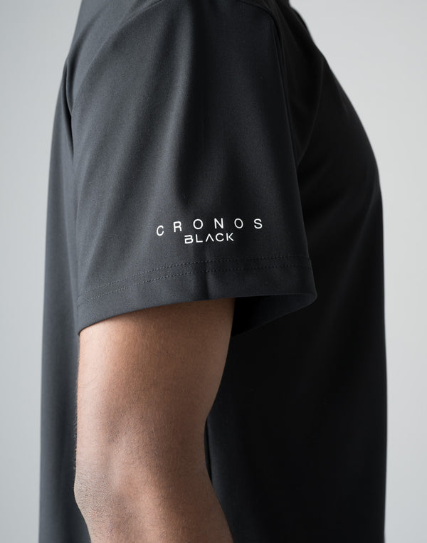 CRONOS 黑色條紋 POLO 衫 [白色]