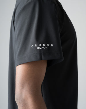 CRONOS 黑色條紋POLO衫 [黑×黃]