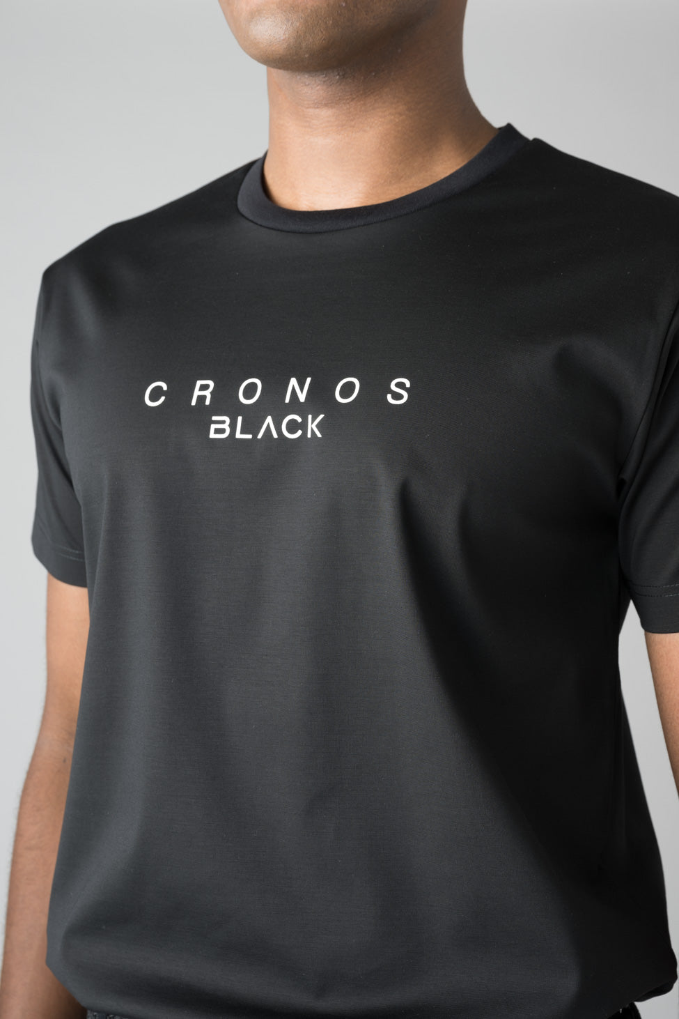 CRONOS BLACK PONTE T-SHIRT【WHITE】