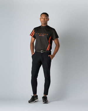 CRONOS BLACK STRETCH PANTS [BLACK×BLACK]