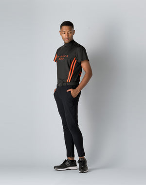 CRONOS BLACK STRETCH PANTS [BLACK×BLACK]