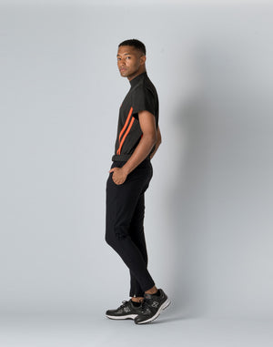 CRONOS BLACK STRETCH PANTS [BLACK×BLACK]