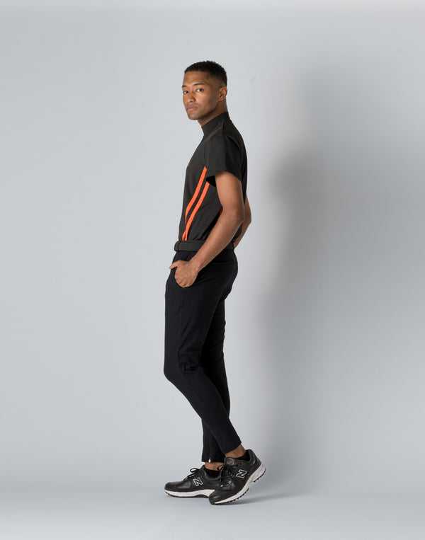 CRONOS BLACK STRETCH PANTS [BLACK×BLACK]