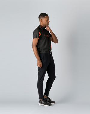 CRONOS BLACK STRETCH PANTS [BLACK×BLACK]