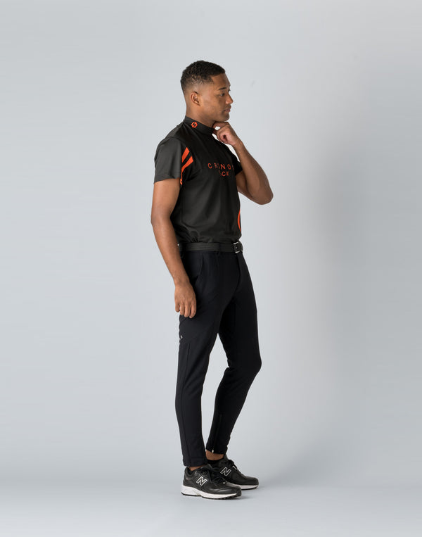 CRONOS BLACK STRETCH PANTS [BLACK×BLACK]