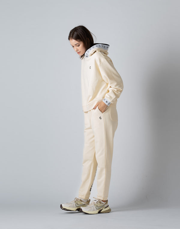 CRONOS WOMEN LOGO JACQUARD HOODIE [CREAM]