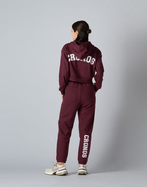 CRONOS WOMEN COLLEGE LOGO PANTS【BORDEAUX】