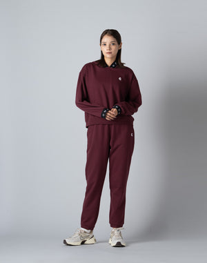 CRONOS WOMEN COLLEGE LOGO PANTS【BORDEAUX】