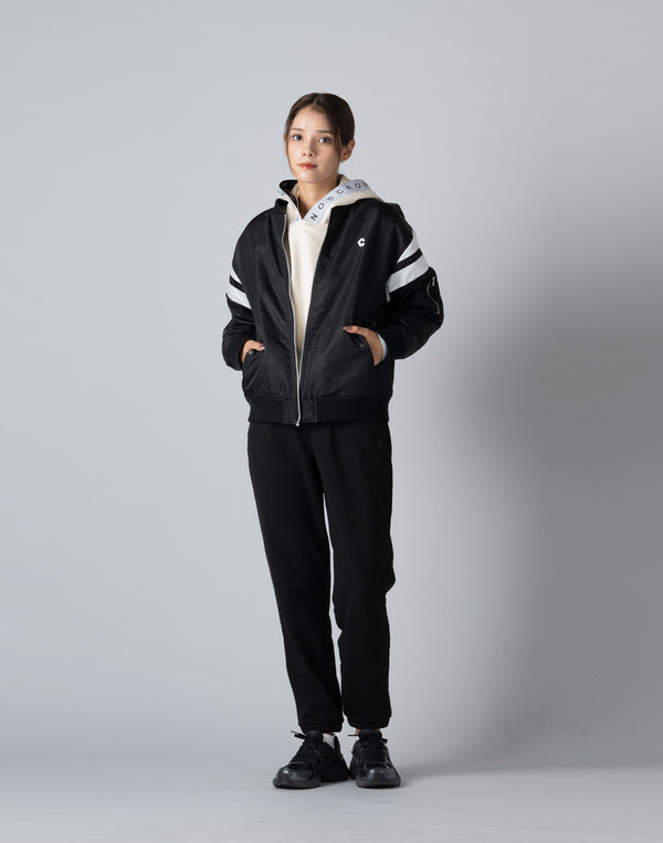 CRONOS WOMEN LOGO JACQUARD HOODIE [CREAM]