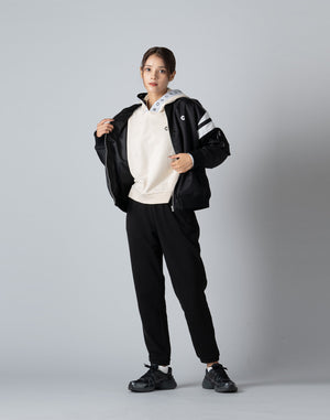 CRONOS WOMEN LOGO JACQUARD HOODIE [CREAM]