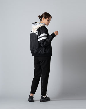 CRONOS WOMEN LOGO JACQUARD HOODIE [CREAM]