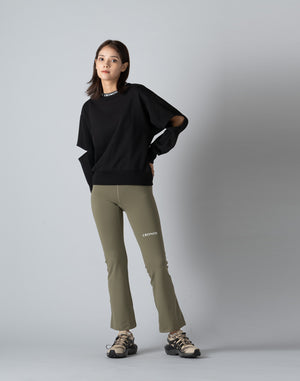 CRONOS WOMEN CUT OUT SWEAT [BLACK]