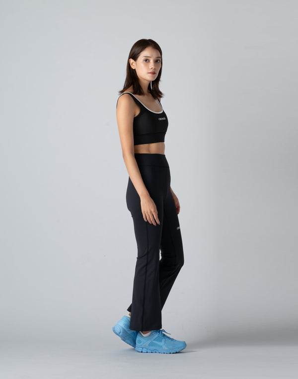 CRONOS WOMEN FLARE LEGGINGS【BLACK】