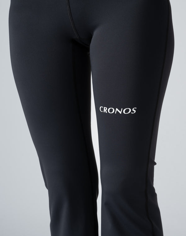 CRONOS WOMEN FLARE LEGGINGS【BLACK】