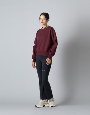 CRONOS WOMEN FLARE LEGGINGS【BLACK】