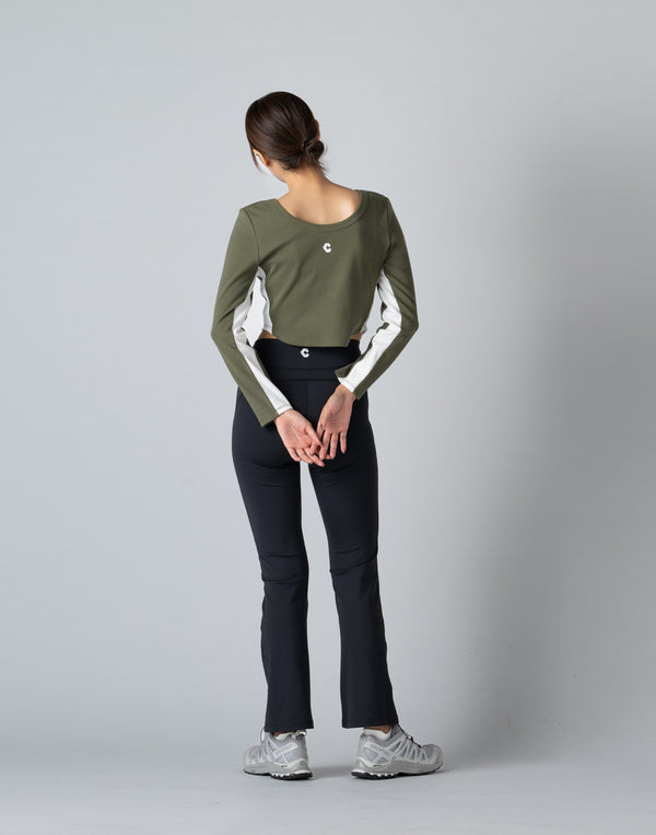 CRONOS WOMEN 2WAY LONG SLEEVE【KHAKI】