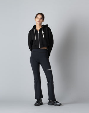 CRONOS WOMEN FLARE LEGGINGS【BLACK】