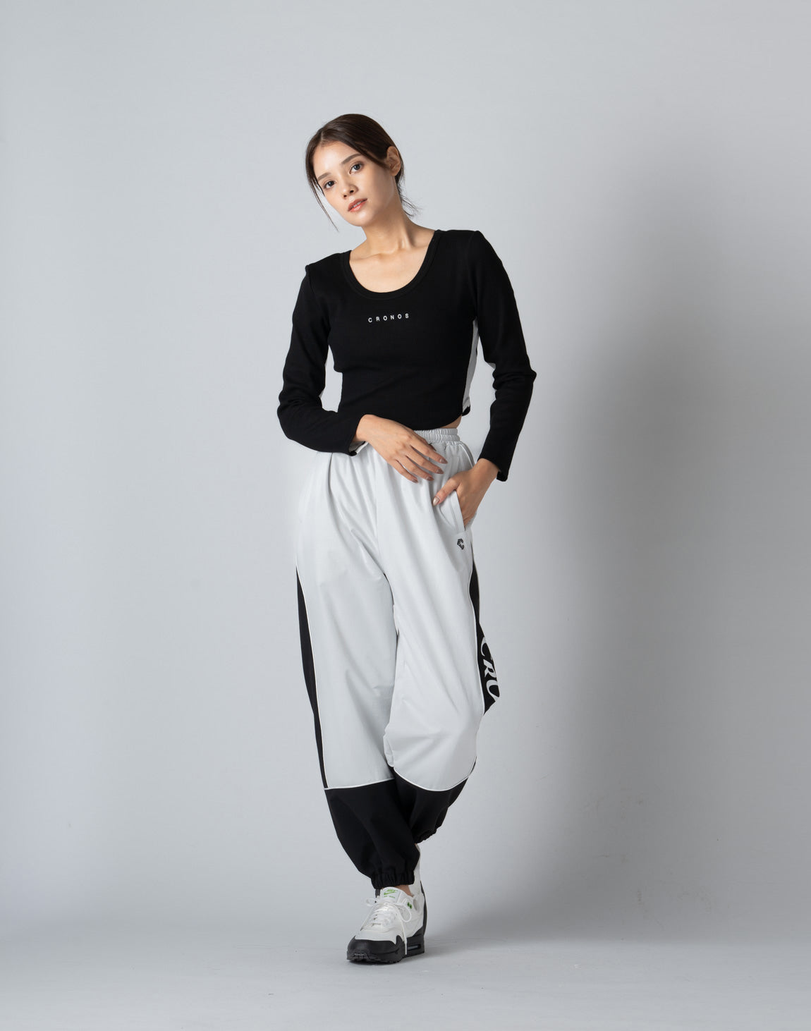 CRONOS WOMEN 2WAY LONG SLEEVE【BLACK】 – クロノス CRONOS