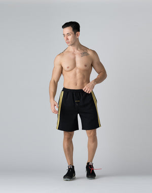 CRONOS DOUBLE STRIPES SHORTS【BLACK×YELLOW】