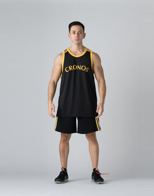 CRONOS DOUBLE STRIPES SHORTS【BLACK×YELLOW】