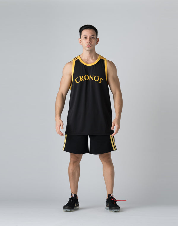 CRONOS DOUBLE STRIPES SHORTS【BLACK×YELLOW】