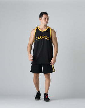 CRONOS DOUBLE STRIPES SHORTS【BLACK×YELLOW】