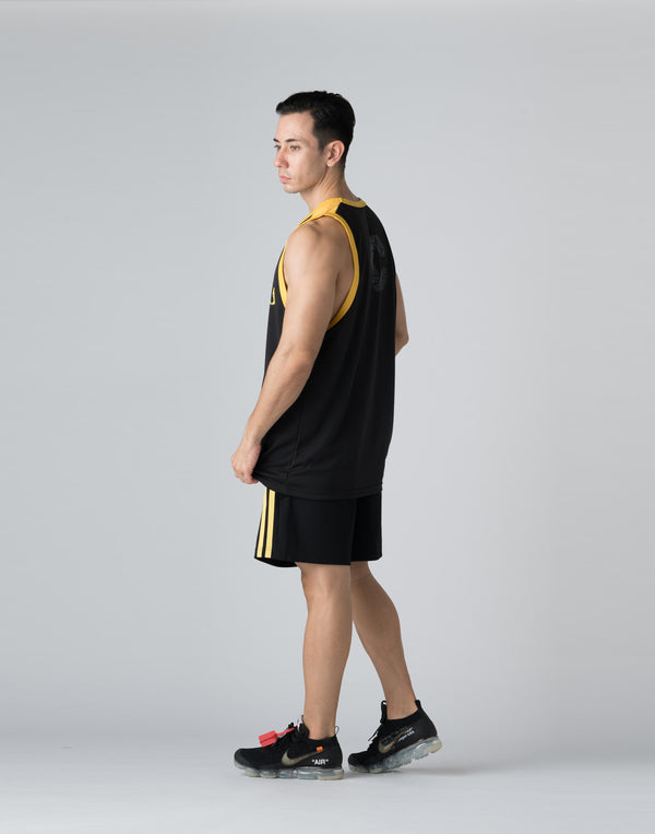 CRONOS DOUBLE STRIPES SHORTS【BLACK×YELLOW】