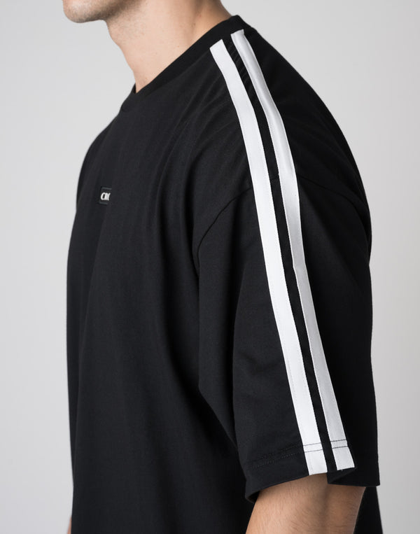 CRONOS DOUBLE STRIPES OVERSIZE T-SHIRTS【BLACK×YELLOW】