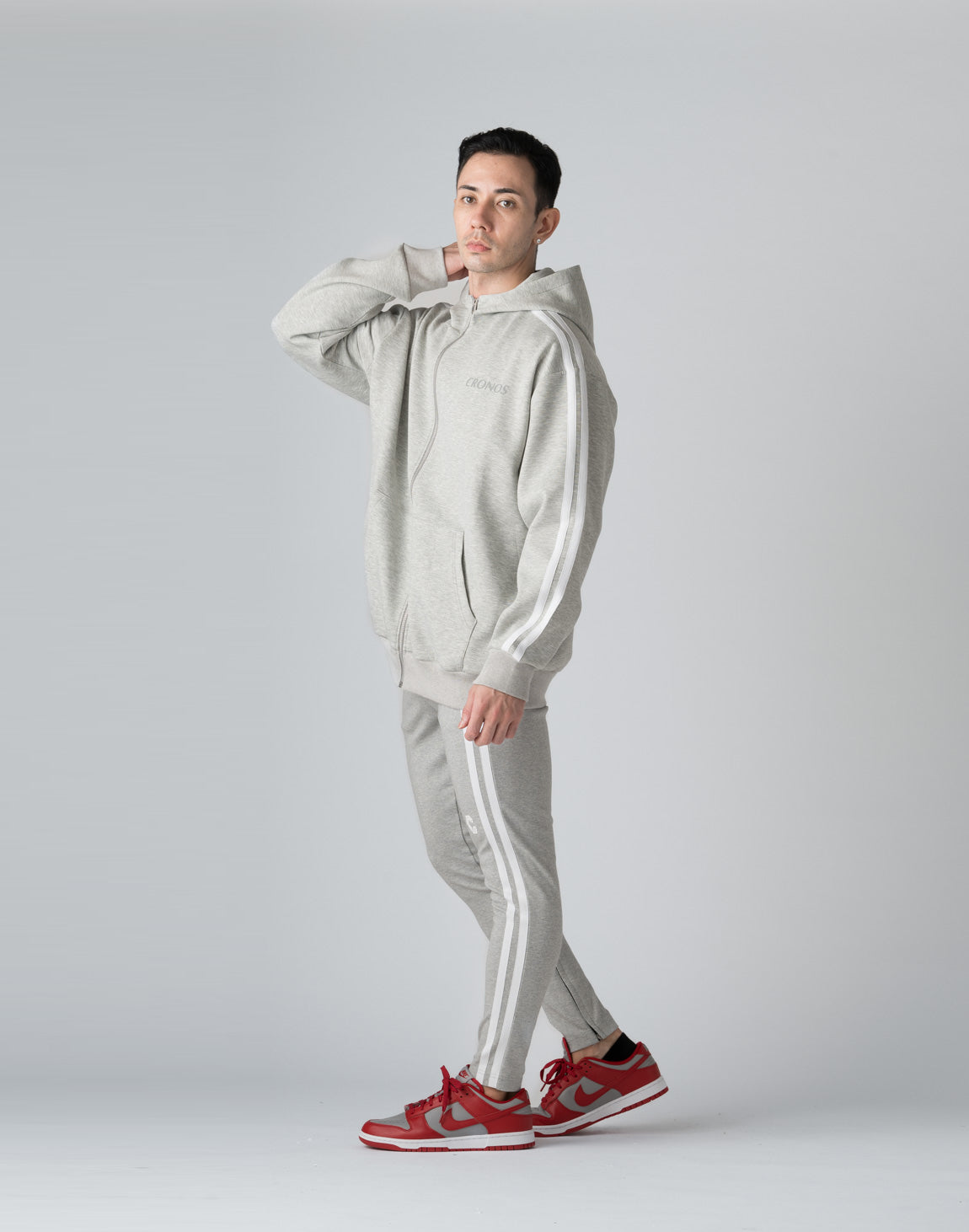 CRONOS DOUBLE STRIPES LONGPANTS【M.GRAY】 – クロノス CRONOS CRONOS DOUBLE STRIPES LONGPANTS【M.GRAY】 – クロノス CRONOS