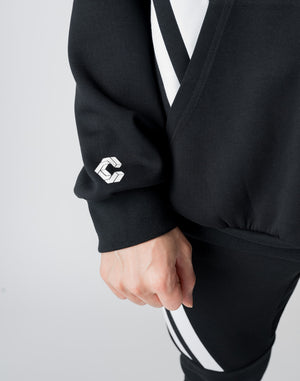 CRONOS ALTERNATING PANELS HOODIE【GREIGE】