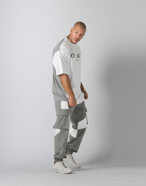 CRONOS FRONT BACK CONTRAST T-SHIRT【WHITE】