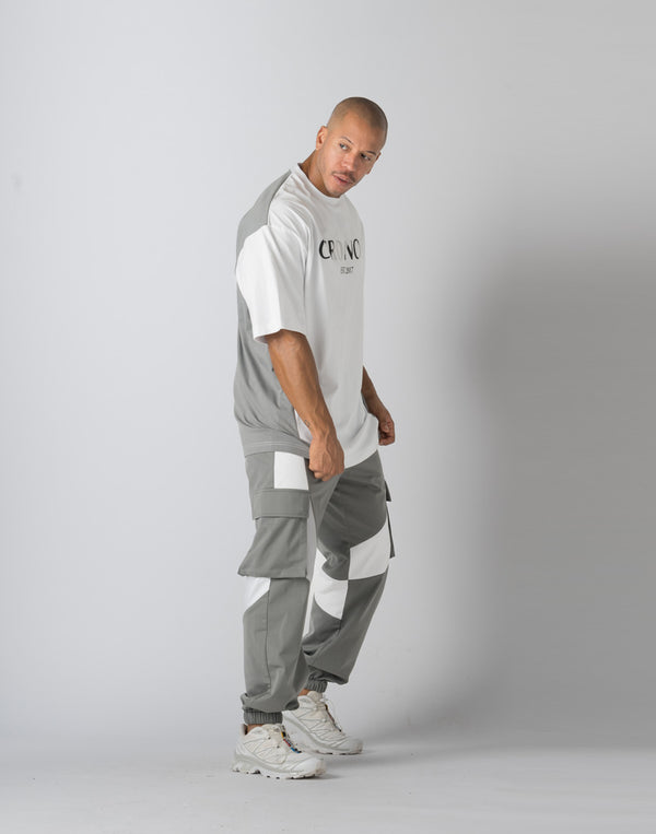 CRONOS FRONT BACK CONTRAST T-SHIRT【WHITE】
