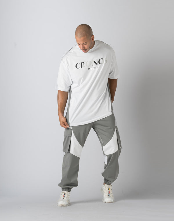 CRONOS FRONT BACK CONTRAST T-SHIRT【WHITE】