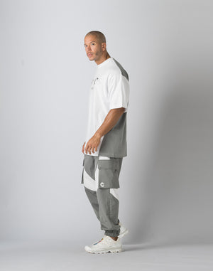 CRONOS FRONT BACK CONTRAST T-SHIRT【WHITE】