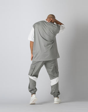 CRONOS FRONT BACK CONTRAST T-SHIRT【WHITE】