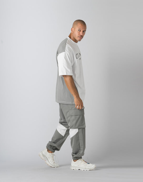 CRONOS FRONT BACK CONTRAST T-SHIRT【WHITE】